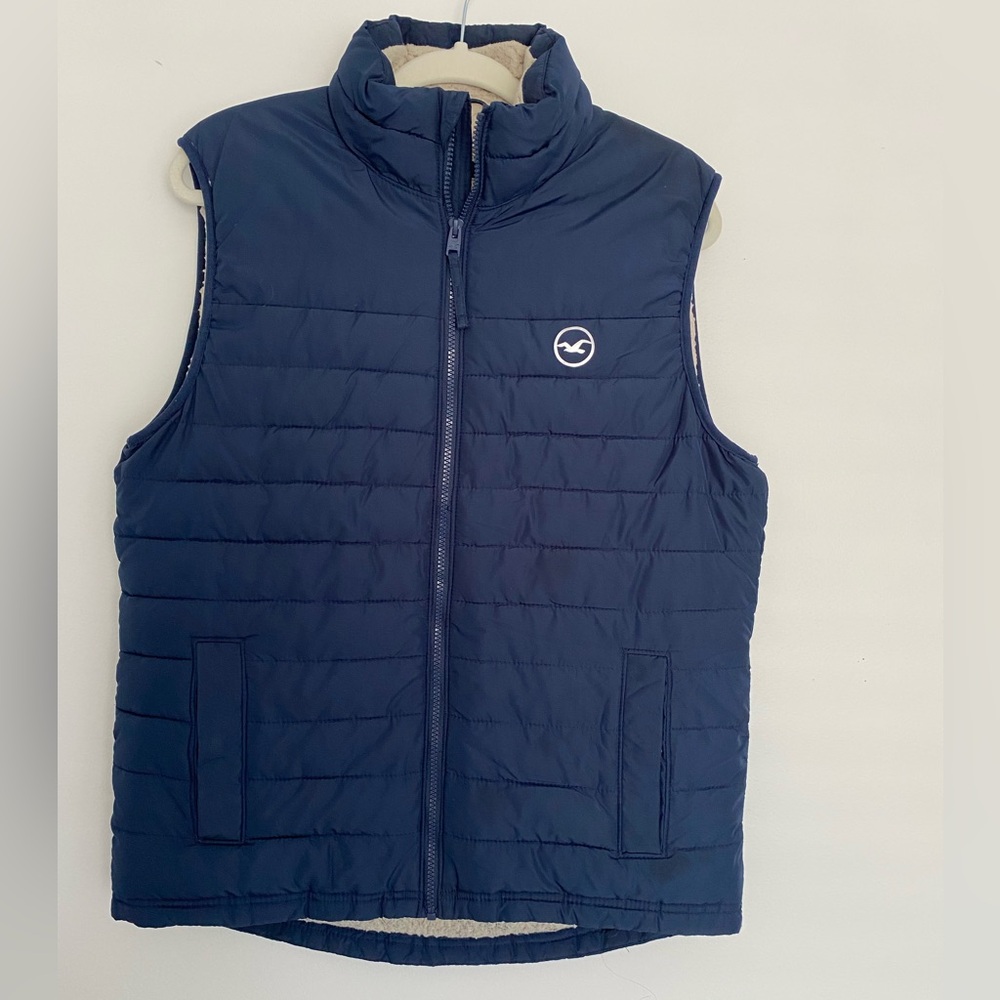 Hollister Navy Puffer Vest